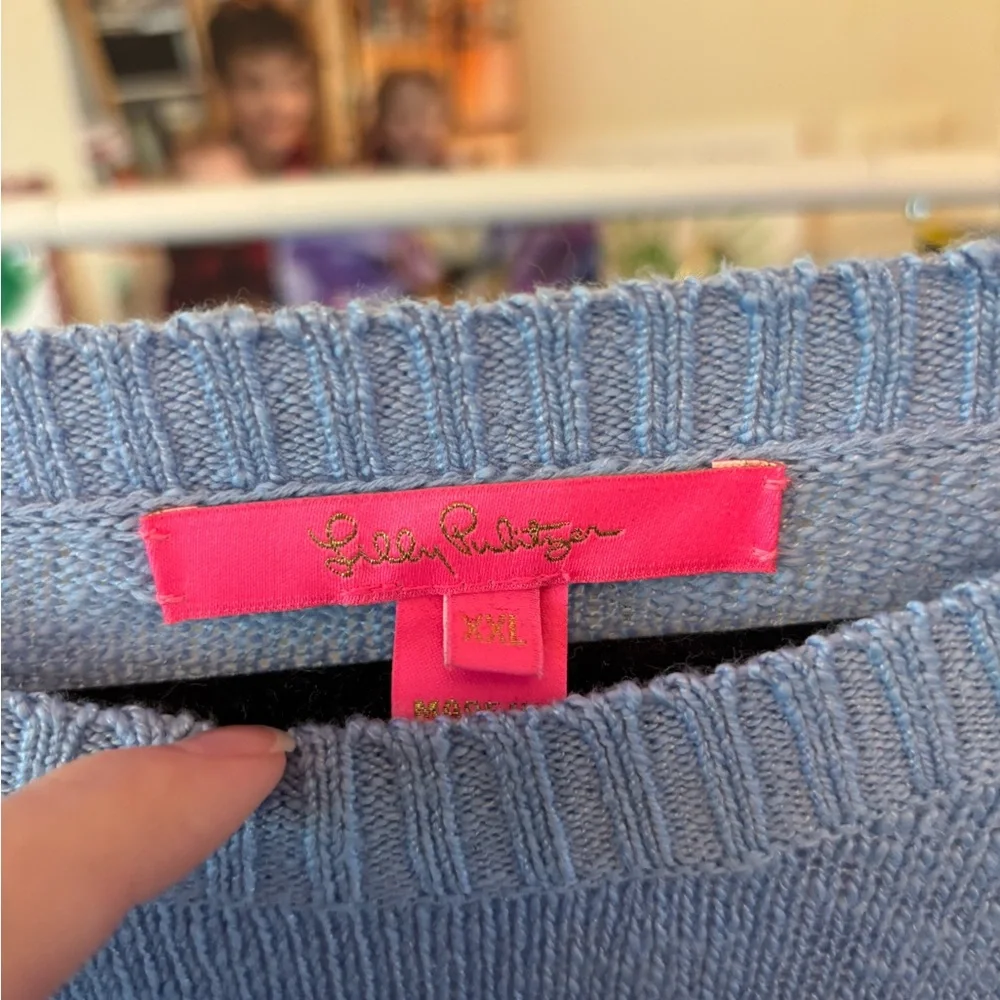 Lilly Pulitzer Light Blue Knit Sweater - Picture 2 of 7